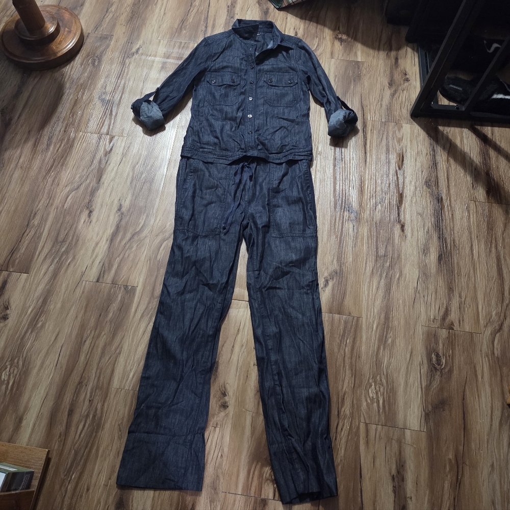 Citizens Of Humanity Dark Indigo Denim Jumpsuit - Picture 3 of 6